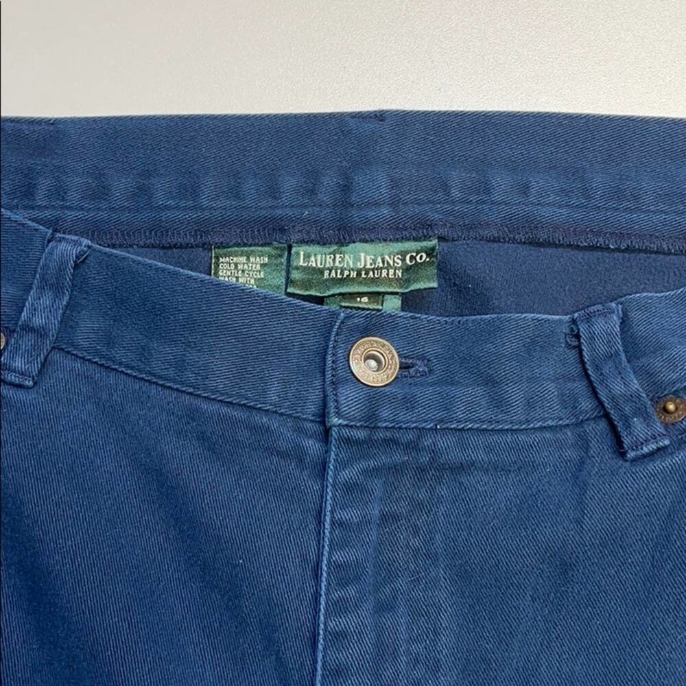 LAUREN JEANS COMPANY Womens 16 Indigo Blue Jeans